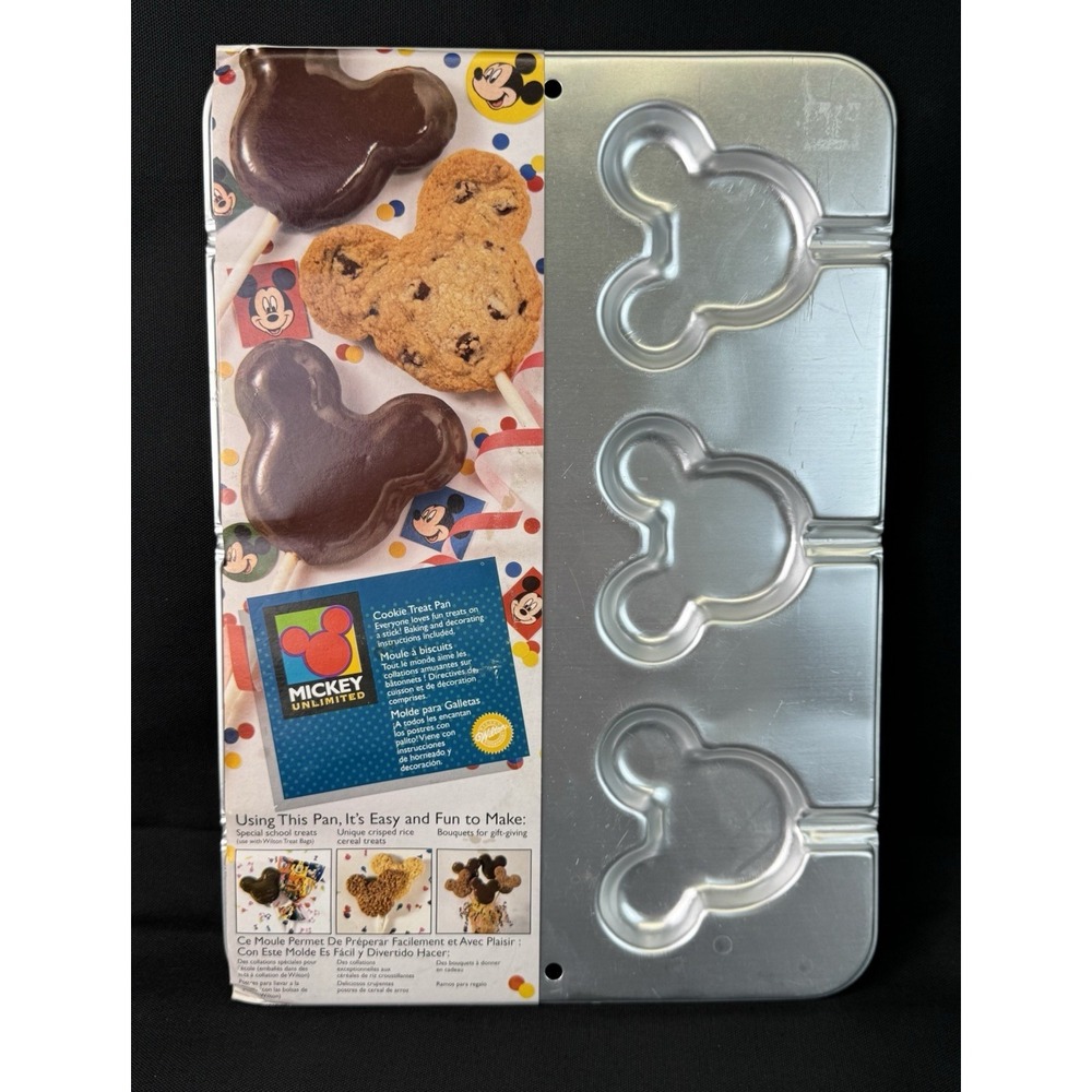 Vintage 1995 Wilton Mickey Mouse Cookie Treat Pan 2105-8103 New